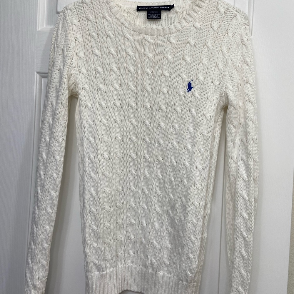 Ralph Lauren Sport White Cotton Sweater